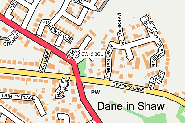 CW12 3GU map - OS OpenMap – Local (Ordnance Survey)