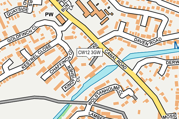 CW12 3GW map - OS OpenMap – Local (Ordnance Survey)