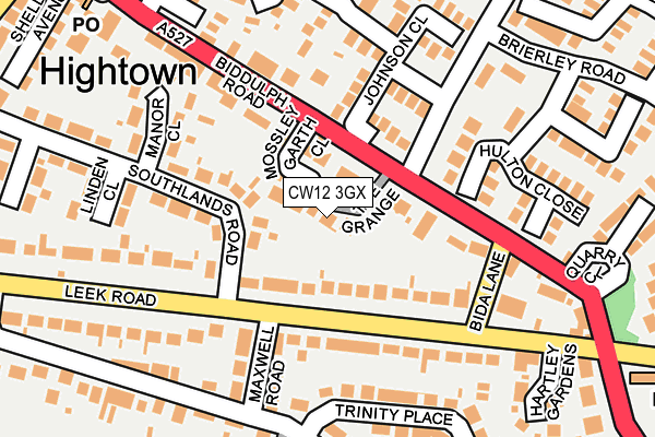 CW12 3GX map - OS OpenMap – Local (Ordnance Survey)