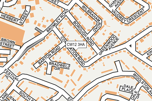 CW12 3HA map - OS OpenMap – Local (Ordnance Survey)