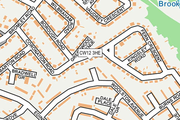 CW12 3HE map - OS OpenMap – Local (Ordnance Survey)