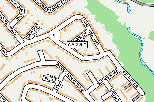 CW12 3HF map - OS OpenMap – Local (Ordnance Survey)