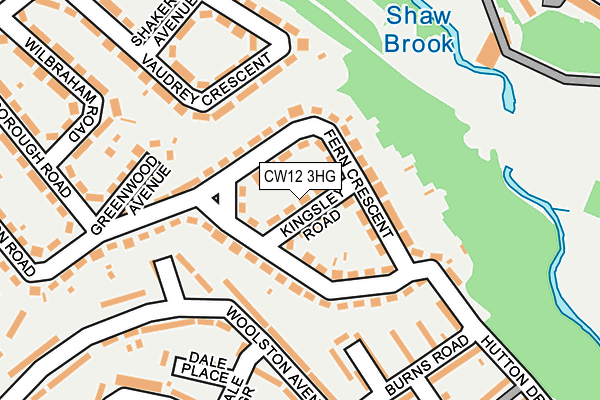 CW12 3HG map - OS OpenMap – Local (Ordnance Survey)