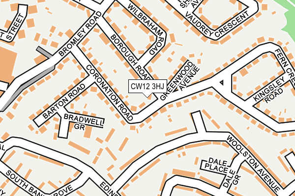 CW12 3HJ map - OS OpenMap – Local (Ordnance Survey)