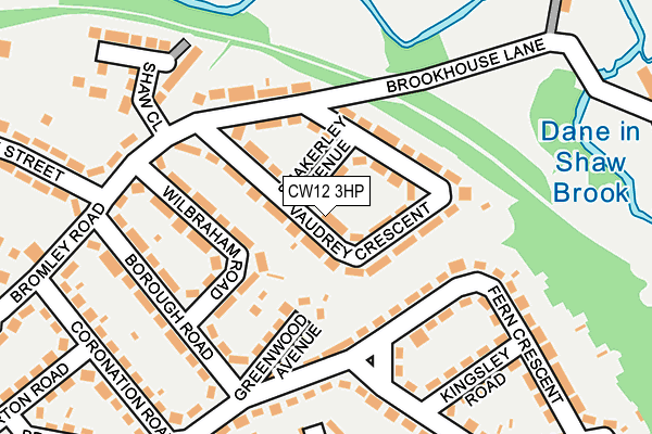 CW12 3HP map - OS OpenMap – Local (Ordnance Survey)