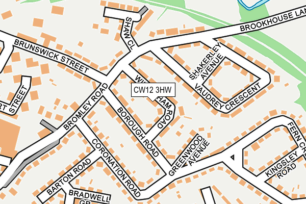 CW12 3HW map - OS OpenMap – Local (Ordnance Survey)