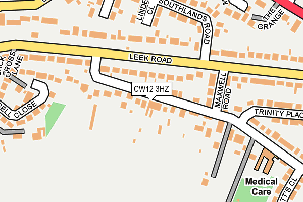 CW12 3HZ map - OS OpenMap – Local (Ordnance Survey)