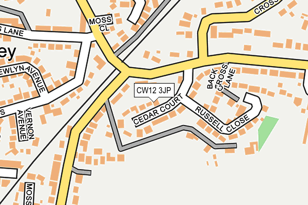 CW12 3JP map - OS OpenMap – Local (Ordnance Survey)