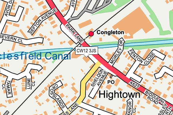 CW12 3JS map - OS OpenMap – Local (Ordnance Survey)