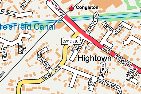 CW12 3JU map - OS OpenMap – Local (Ordnance Survey)