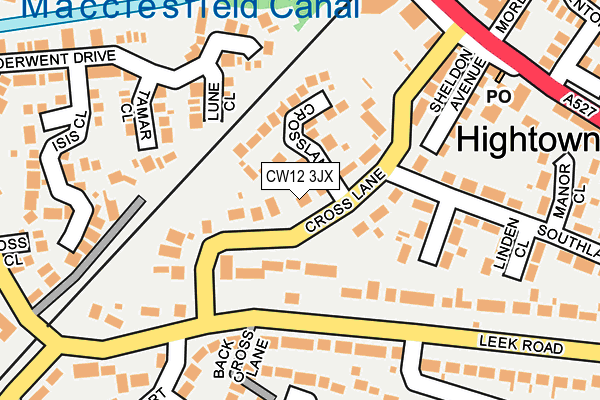 CW12 3JX map - OS OpenMap – Local (Ordnance Survey)