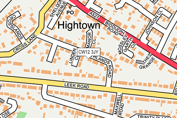 CW12 3JY map - OS OpenMap – Local (Ordnance Survey)