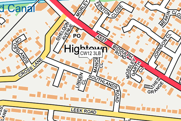 CW12 3LB map - OS OpenMap – Local (Ordnance Survey)