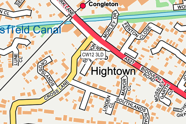 CW12 3LD map - OS OpenMap – Local (Ordnance Survey)