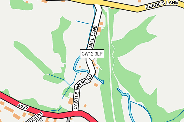 CW12 3LP map - OS OpenMap – Local (Ordnance Survey)