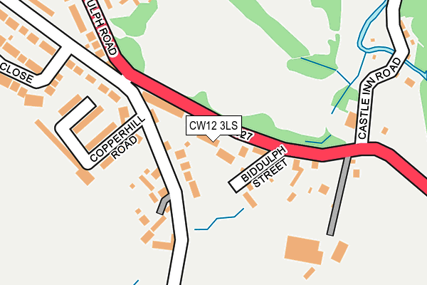 CW12 3LS map - OS OpenMap – Local (Ordnance Survey)