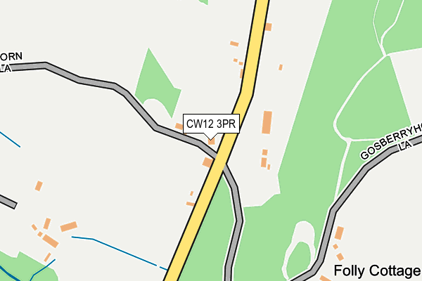 CW12 3PR map - OS OpenMap – Local (Ordnance Survey)