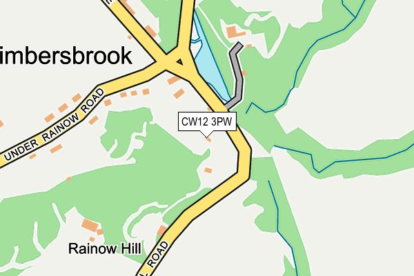 CW12 3PW map - OS OpenMap – Local (Ordnance Survey)