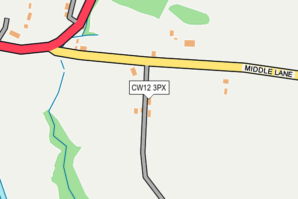 CW12 3PX map - OS OpenMap – Local (Ordnance Survey)