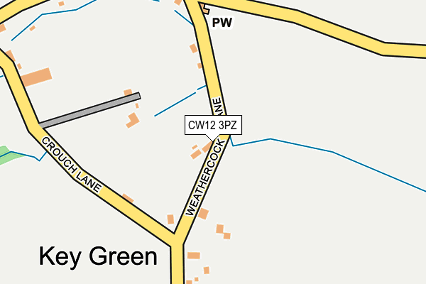 CW12 3PZ map - OS OpenMap – Local (Ordnance Survey)