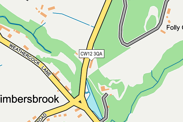 CW12 3QA map - OS OpenMap – Local (Ordnance Survey)