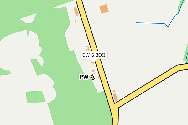 CW12 3QQ map - OS OpenMap – Local (Ordnance Survey)
