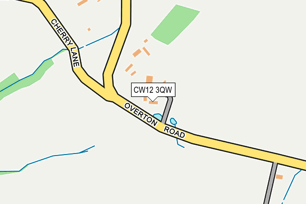 CW12 3QW map - OS OpenMap – Local (Ordnance Survey)