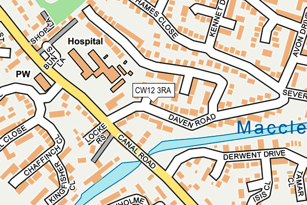 CW12 3RA map - OS OpenMap – Local (Ordnance Survey)