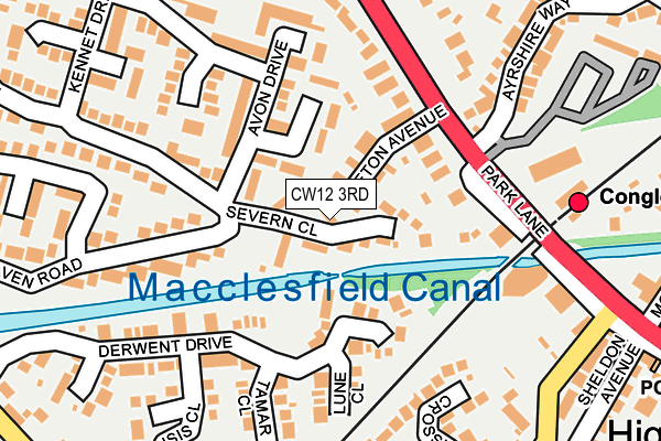 CW12 3RD map - OS OpenMap – Local (Ordnance Survey)