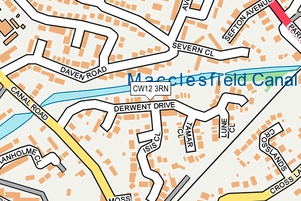 CW12 3RN map - OS OpenMap – Local (Ordnance Survey)