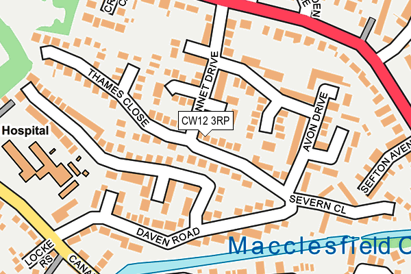 CW12 3RP map - OS OpenMap – Local (Ordnance Survey)