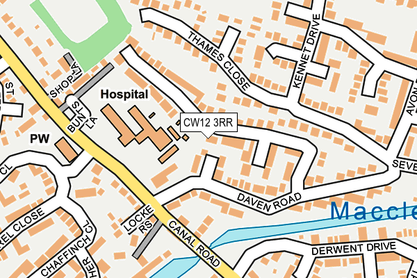 CW12 3RR map - OS OpenMap – Local (Ordnance Survey)
