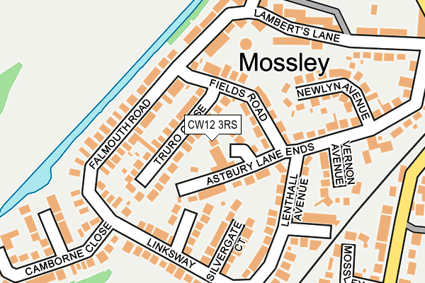 CW12 3RS map - OS OpenMap – Local (Ordnance Survey)