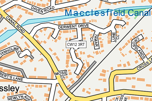 CW12 3RT map - OS OpenMap – Local (Ordnance Survey)