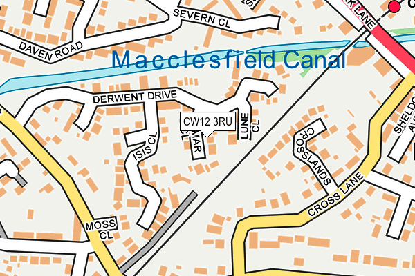 CW12 3RU map - OS OpenMap – Local (Ordnance Survey)