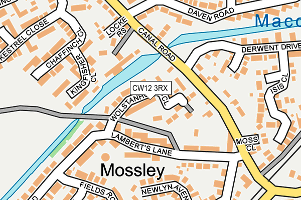 CW12 3RX map - OS OpenMap – Local (Ordnance Survey)