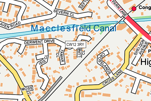 CW12 3RY map - OS OpenMap – Local (Ordnance Survey)