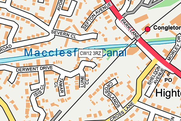 CW12 3RZ map - OS OpenMap – Local (Ordnance Survey)