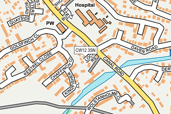 CW12 3SN map - OS OpenMap – Local (Ordnance Survey)