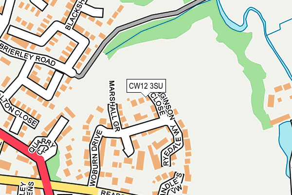 CW12 3SU map - OS OpenMap – Local (Ordnance Survey)