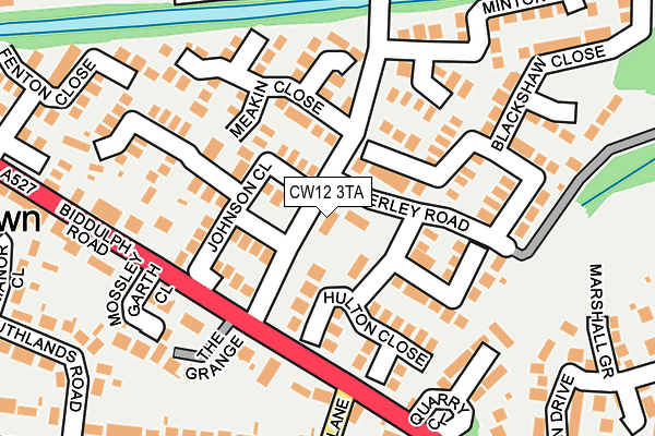 CW12 3TA map - OS OpenMap – Local (Ordnance Survey)