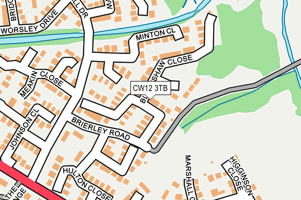 CW12 3TB map - OS OpenMap – Local (Ordnance Survey)
