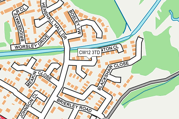 CW12 3TD map - OS OpenMap – Local (Ordnance Survey)