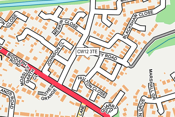 CW12 3TE map - OS OpenMap – Local (Ordnance Survey)