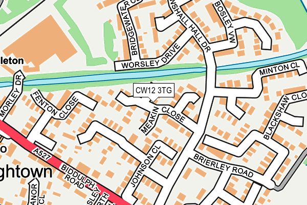 CW12 3TG map - OS OpenMap – Local (Ordnance Survey)