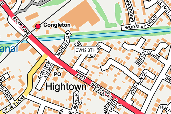 CW12 3TH map - OS OpenMap – Local (Ordnance Survey)