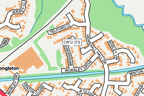 CW12 3TS map - OS OpenMap – Local (Ordnance Survey)