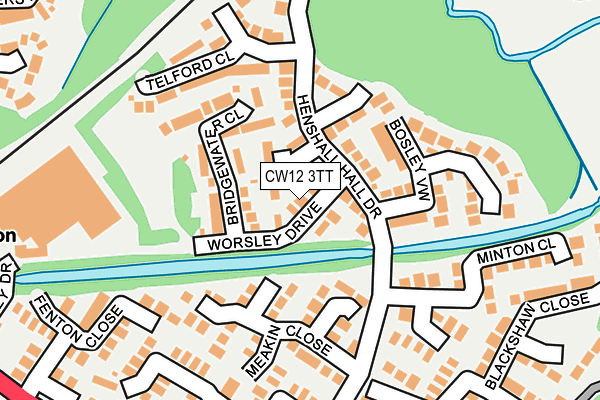 CW12 3TT map - OS OpenMap – Local (Ordnance Survey)