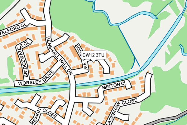 CW12 3TU map - OS OpenMap – Local (Ordnance Survey)