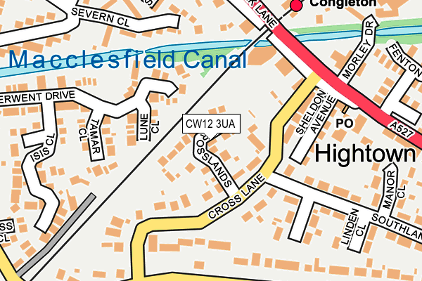 CW12 3UA map - OS OpenMap – Local (Ordnance Survey)